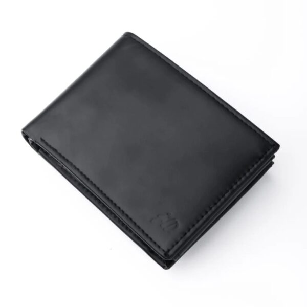 Minimalist Mens Leather Bi-Fold Wallet - Image 2