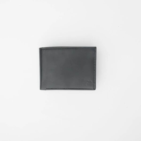 Minimalist Mens Leather Bi-Fold Wallet - Image 5