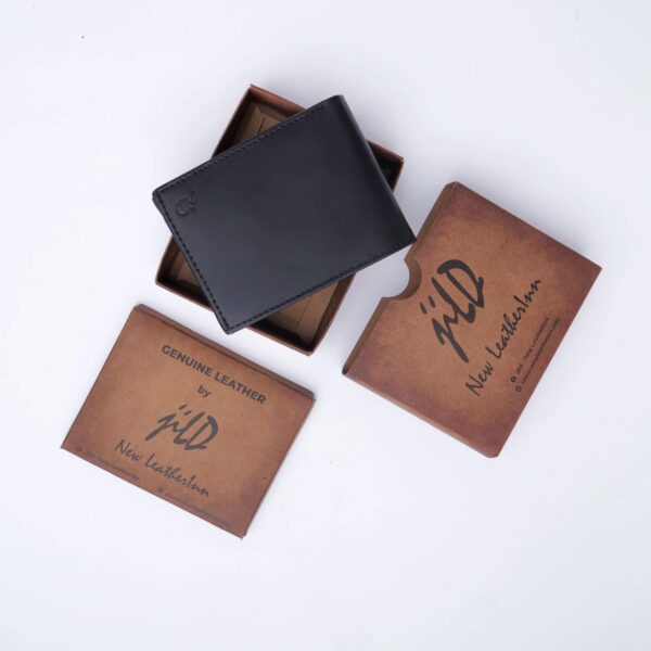 Minimalist Mens Leather Bi-Fold Wallet - Image 6