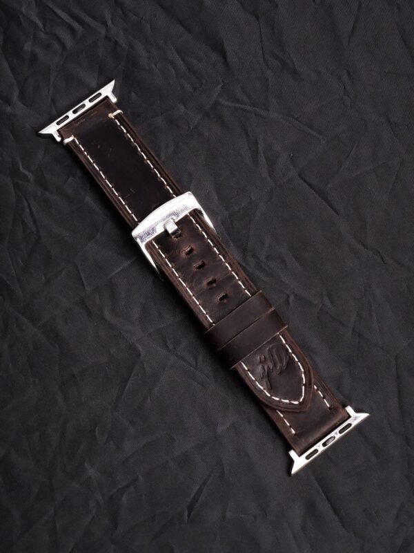 Handmade Leather Watch Strap For Apple - Image 3