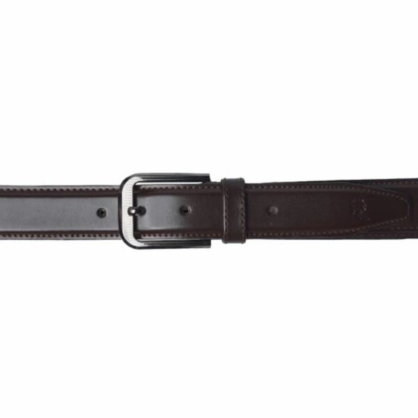Formal Leather Belt Single Stitch-Chocolate Brown - Image 2