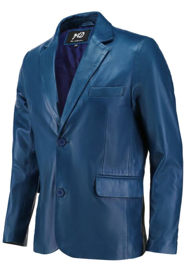 Invisible Stitching Casual Leather Blazer for Men - Image 2