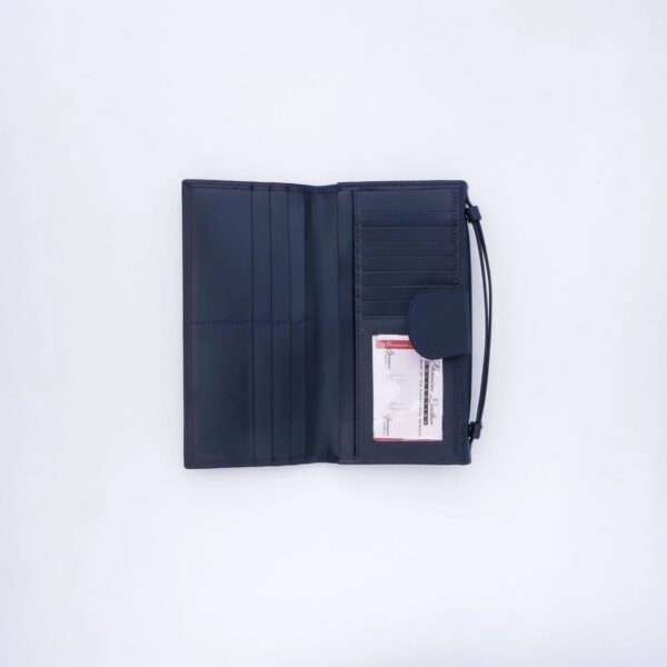 Nova-Womens Handle Leather Clutch Wallet-Blue - Image 2