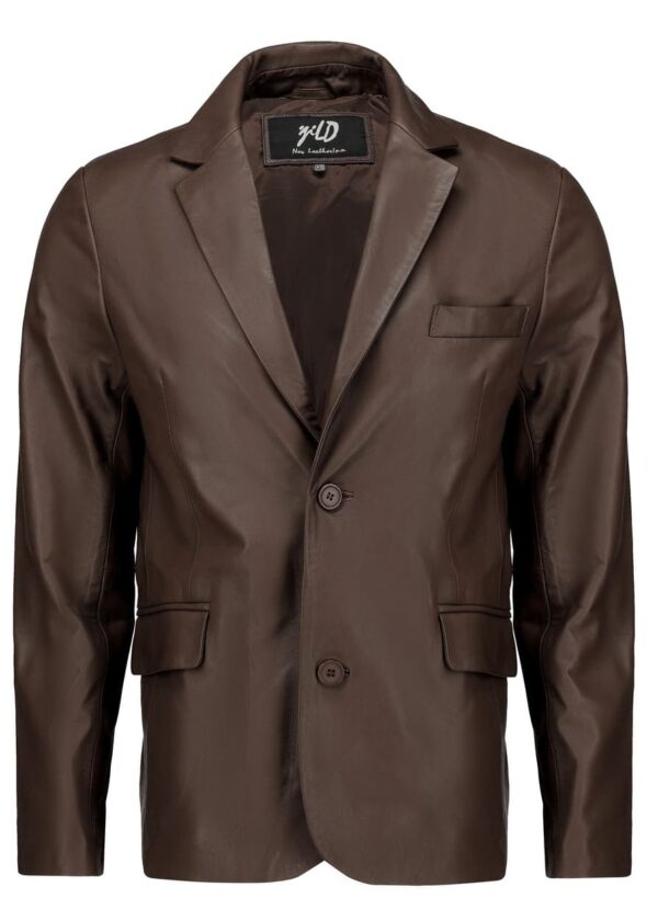 Invisible Stitching Casual Leather Blazer for Men - Image 3