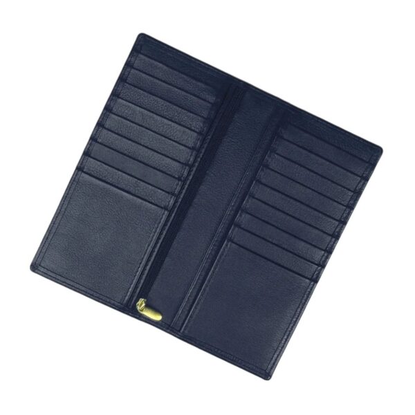 Executive Leather Long Wallet - Blue