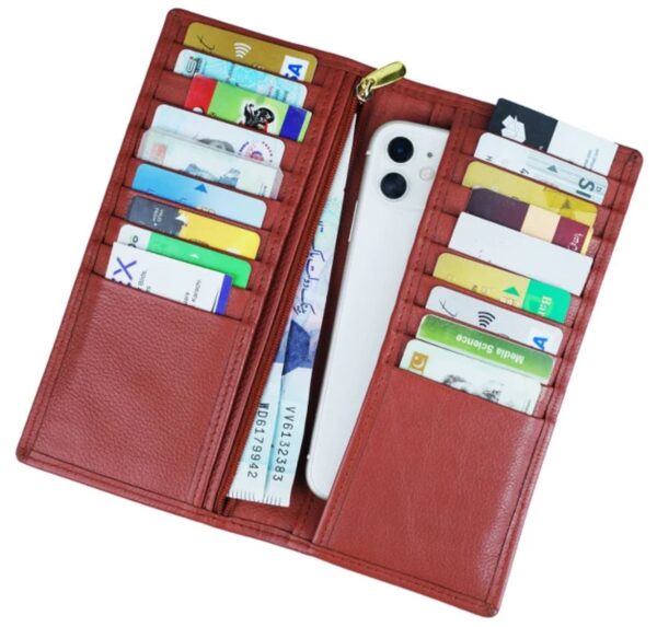 Executive Leather Long Wallet TAN - Image 2