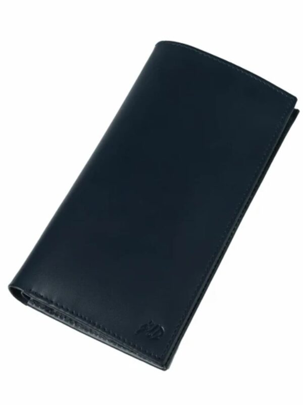 Multi Purpose Leather Long Wallet-BLUE - Image 4