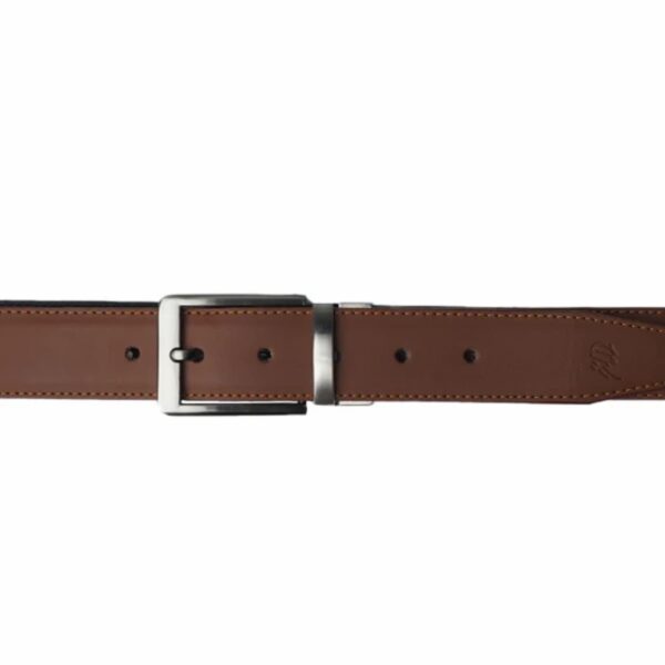 BLACK CAMEL BROWN Double Sided Reversible Men's' Leather Belt - Image 2