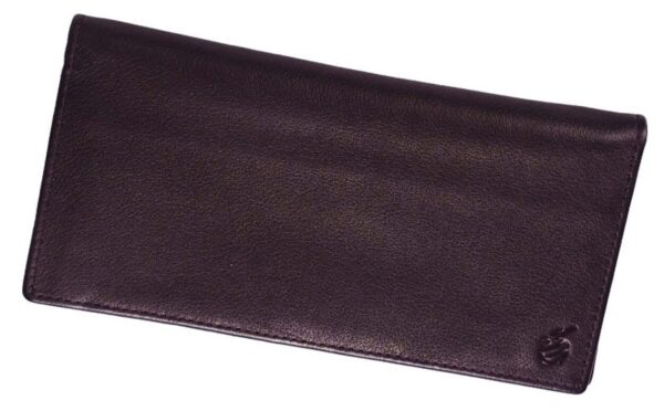 Executive Leather Long Wallet BURGUNDY - Image 4