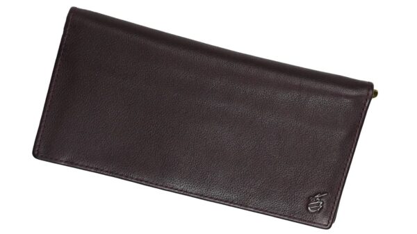 Executive Leather Long Wallet BLACK/RED