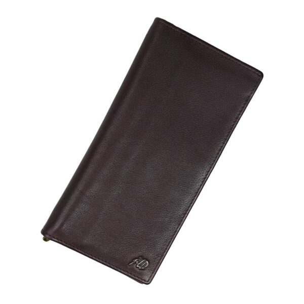 Executive Leather Long Wallet BLACK/RED - Image 2