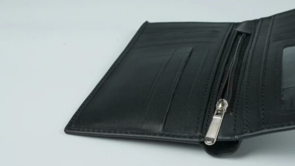 JILD-18 Pockets Leather Long Wallet-BLACK - Image 3