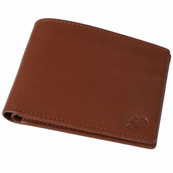 Ultra Slim Bi-fold Natural Butter Soft Cow Leather Mens Wallet - Image 3