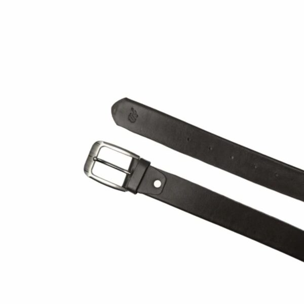 Mens Formal Leather Belt 3 Fold Natural Cow Leather-Chocolate Brown - Image 3