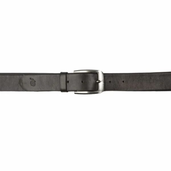 Mens Formal Leather Belt 3 Fold Natural Cow Leather-Chocolate Brown - Image 4