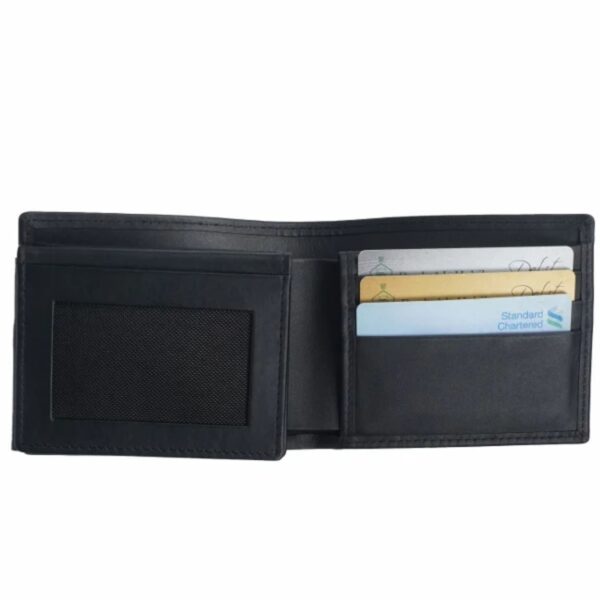 Multi Fold Natural Cow Hide Leather Mens Wallet - Image 3