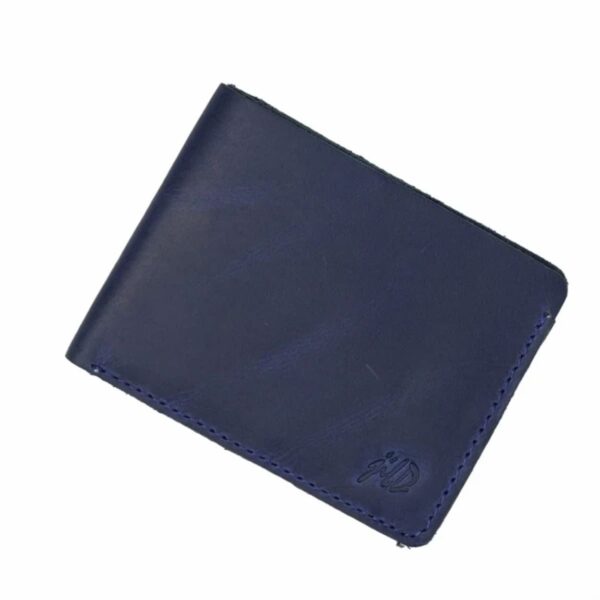 Mens Genuine Vintage Leather Wallet-BLUE BERRY - Image 4