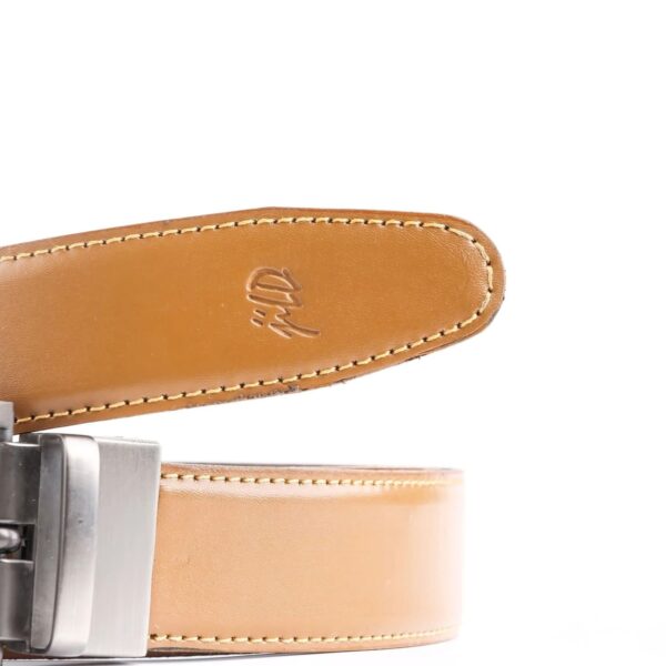 Chromium Double Sided Reversible Men's' Leather Belt-BLACK TAN BRN - Image 4