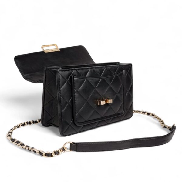 Flora Quilted Crossbody Leather Bag - Image 4